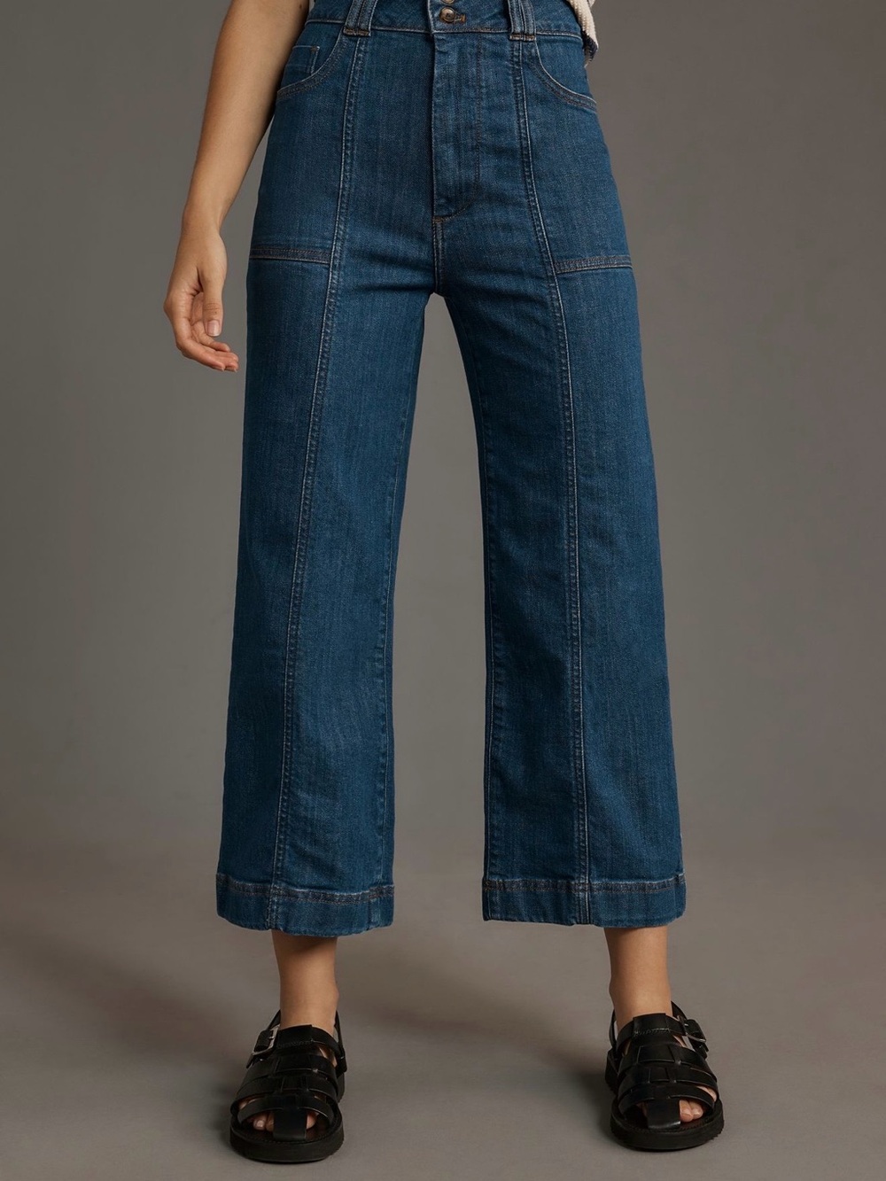 The Skipper High-Rise Wide-Leg Pants by Pilcro: Denim Edition size 28 like new - Picture 2 of 8